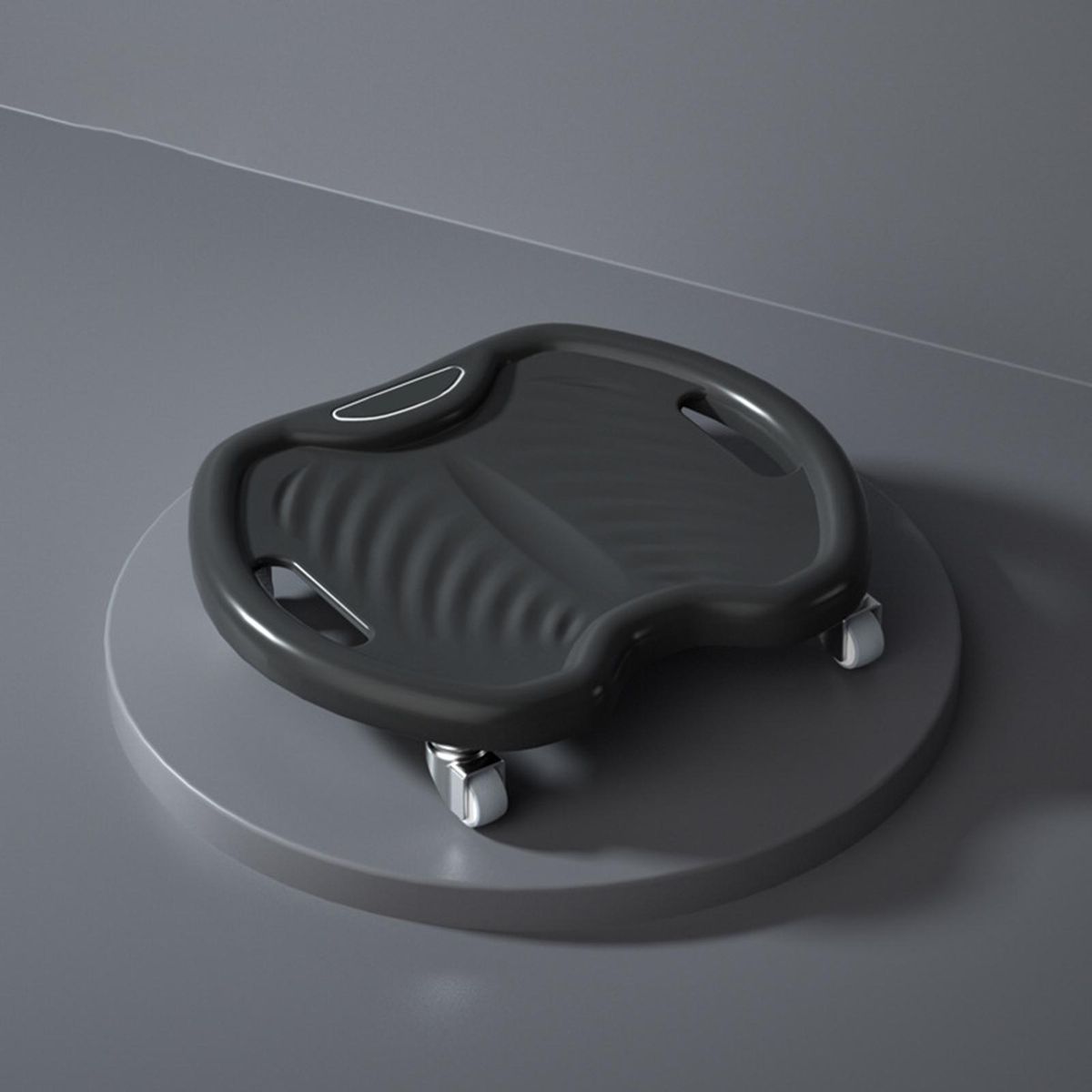 Abs Glide Disc 4-wheel Silent Training Sliding Roller Tray Black