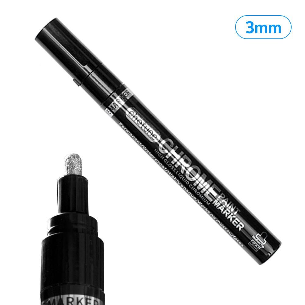 Art Liquid Silver Mirror Chrome Marker Smooth DIY Reflective Paint Pen for DIY Models Graffiti Bottles 3mm