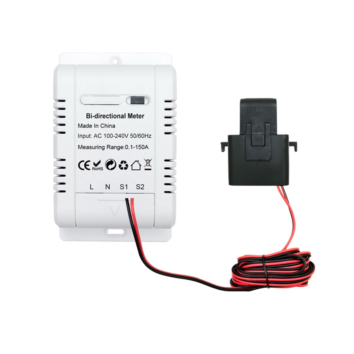Solar PV Bidirectional Two Way ZigBee Energy Meter with Clamp Current Sensor Tuya KWh Monitor Automation 110V 240VAC