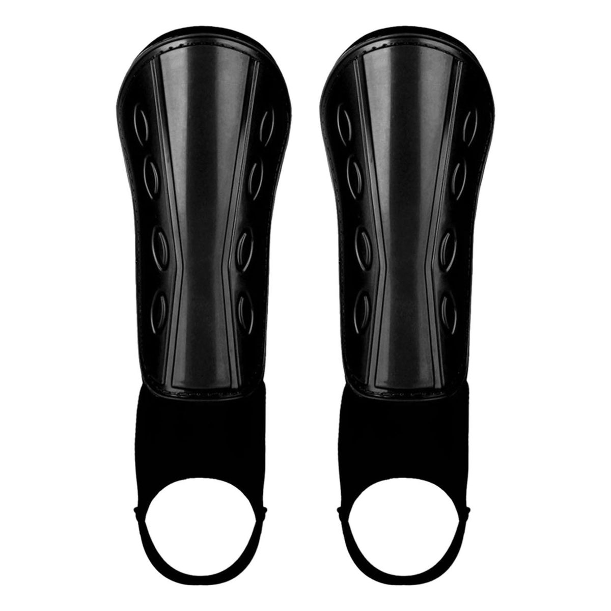 Soccer Shin Guard Children Adult Adjustable Straps Ankle Kids Black