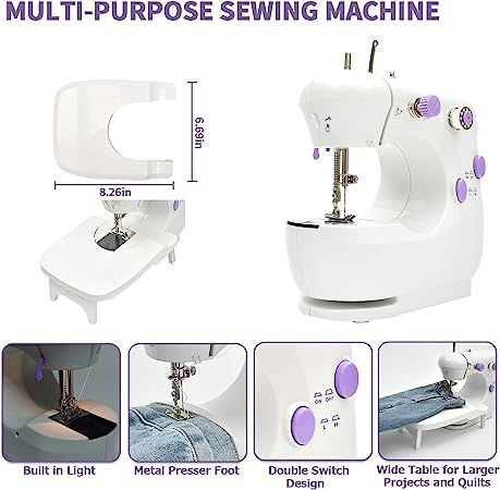 Portable Lightweight Sewing Machine For Beginners With Table