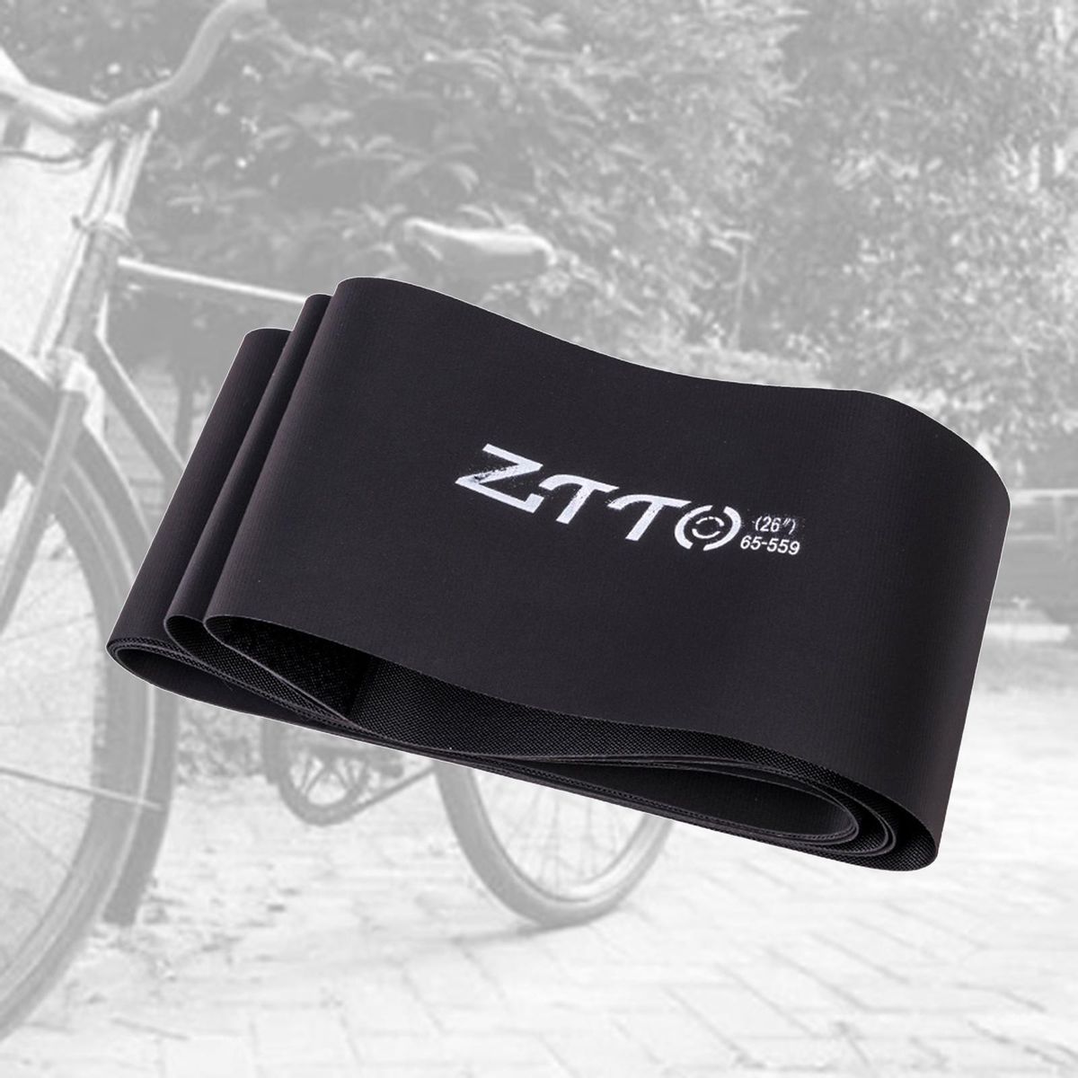 Nylon Bike Tire Liner MTB Mountain Road Bicycle Tyre 26in Black 65mm