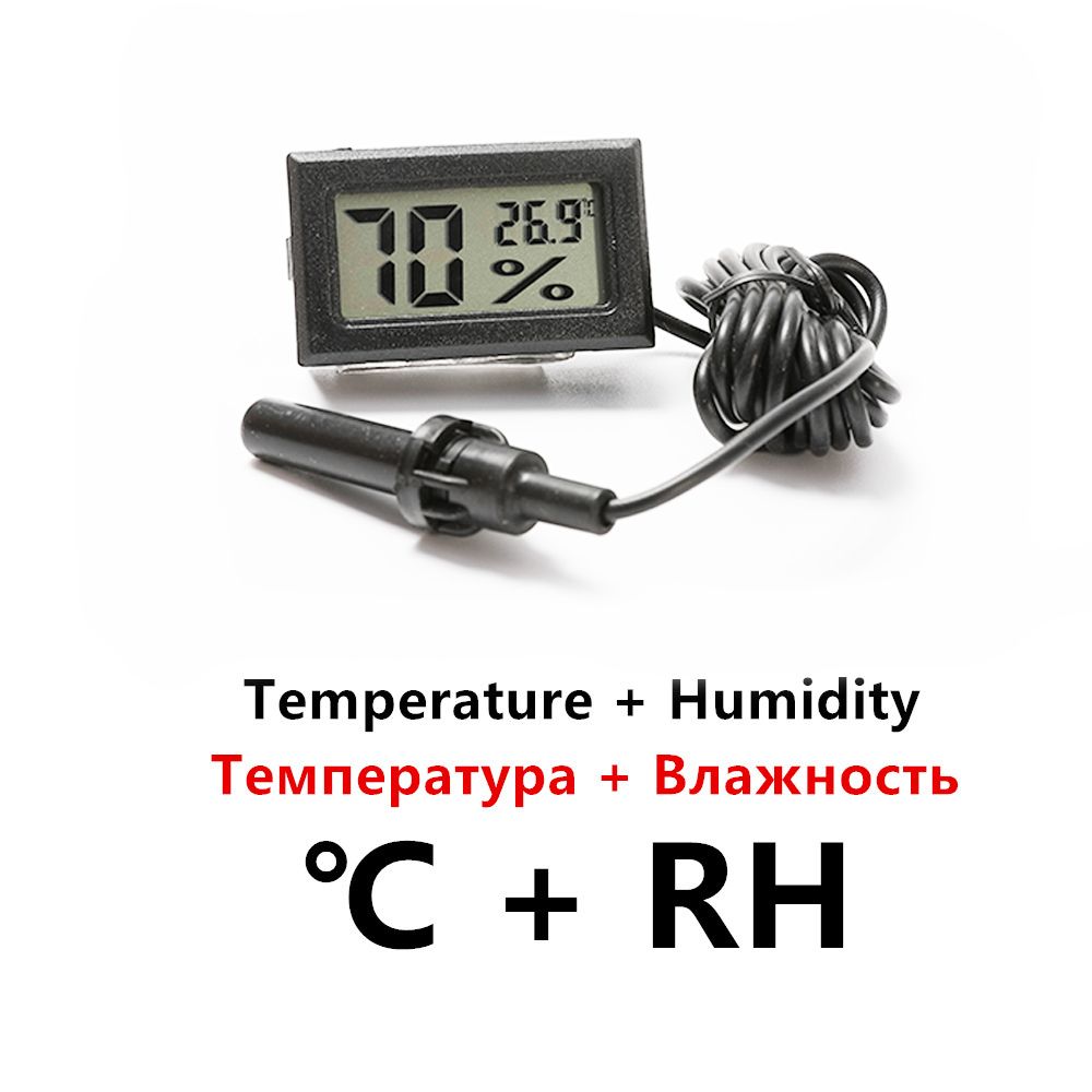 Mini Digital Humidity Meter Thermometer Hygrometer Sensor Gauge LCD Temperature Refrigerator Aquarium Monitoring Display Indoo