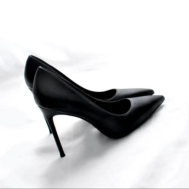 Ladies Shallow Heels Wedding Pumps Dress Party Shoes Black