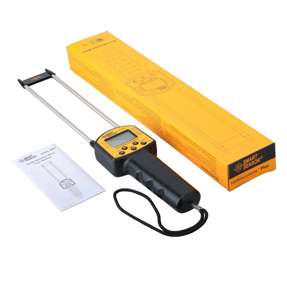 2022 Digital Moisture Meter Cereal Moisture Meter AR991 Smart Sensor For Use In Corn Wheat Rice Grains Wheat Flour Monkfish Seed