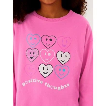 Pure Cotton Love Heart Print T-shirt
