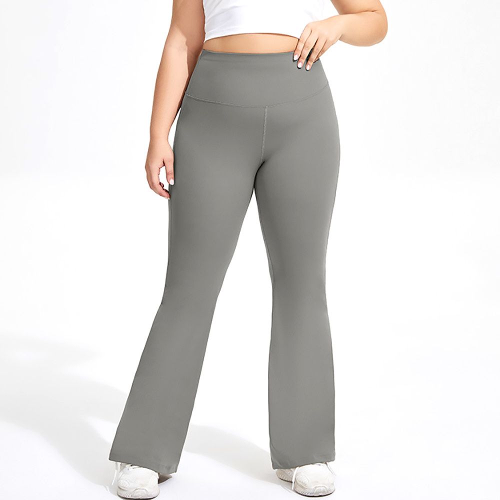 (Gray)Plus Size Women Leisure Pants Comfortable Trousers Black Gray Brown 3xl 4xl 5xl 6xl SAB