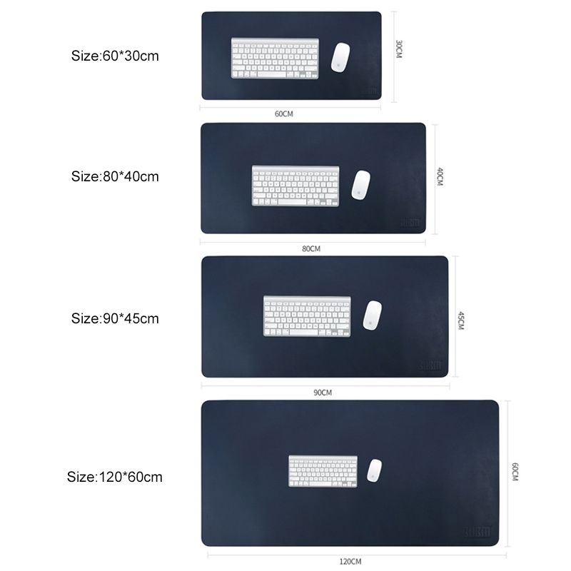 BUBM Multifunction Super Large Non-slip PU Leather Single-sided Mouse Pad Office Desk Mat, Size: 60 X 30cm(Black)