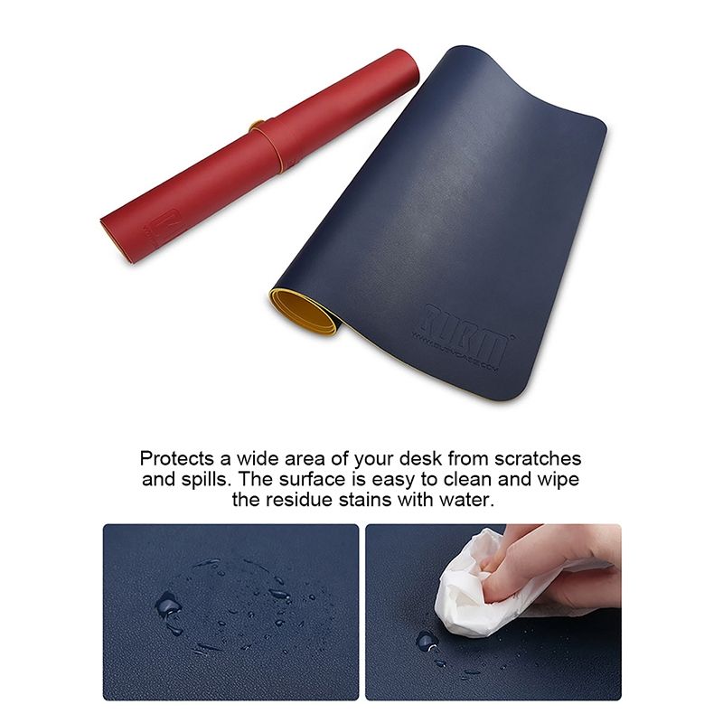 BUBM Multifunction Super Large Non-slip PU Leather Single-sided Mouse Pad Office Desk Mat, Size: 60 X 30cm(Black)