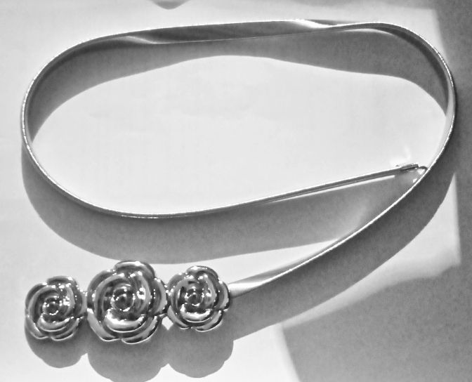 Womens Elastic Metal Waist Belts Female Silver Chain Thin Tie