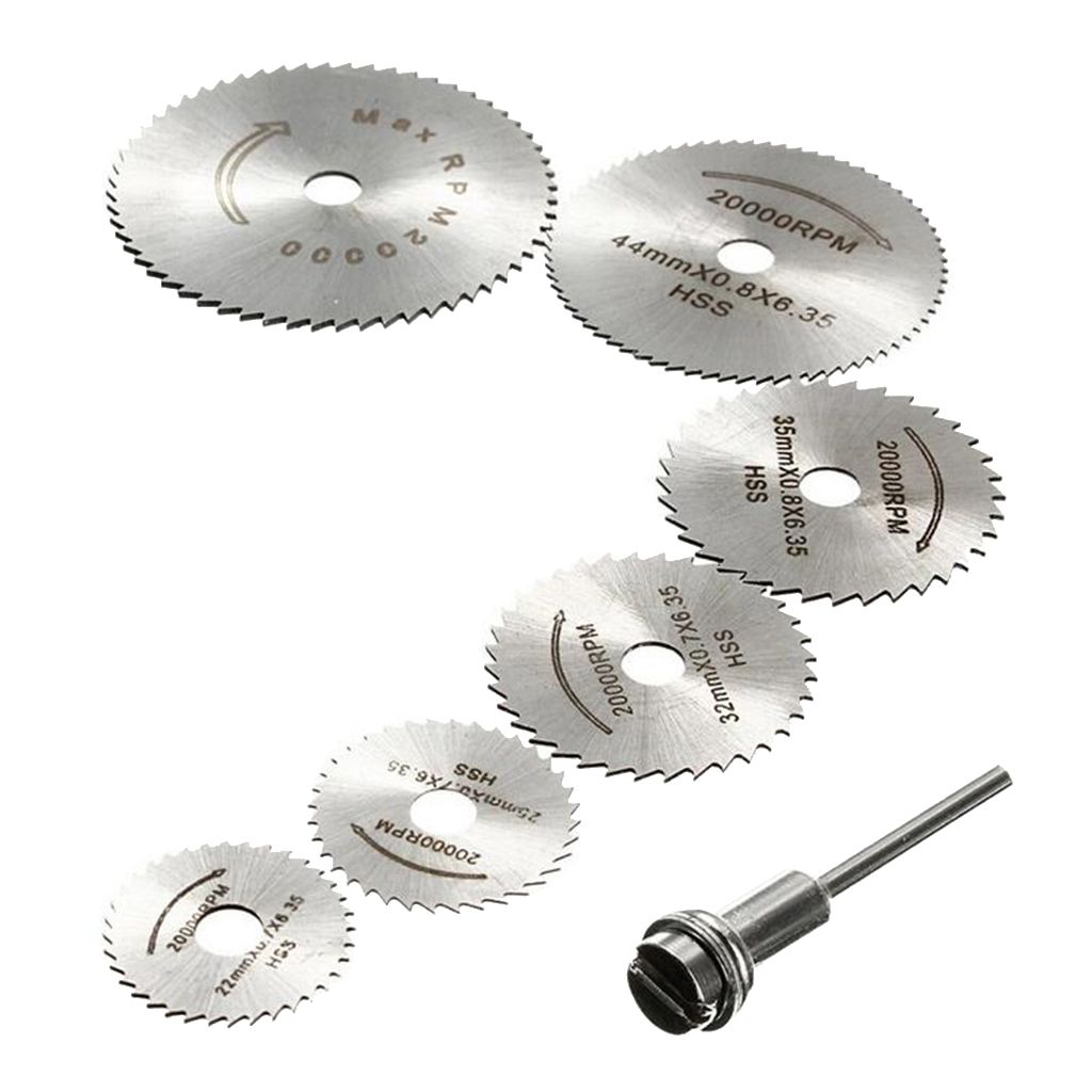 6Pcs/Set HSS Mini Circular Saw  Plastics/Nonferrous Metal