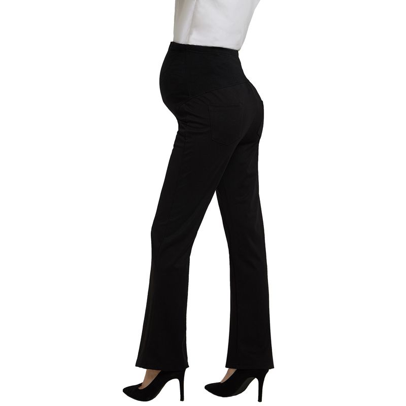 Pregnancy Office Pants Elastic Waist Maternity Black Work Trousers For Pregnant