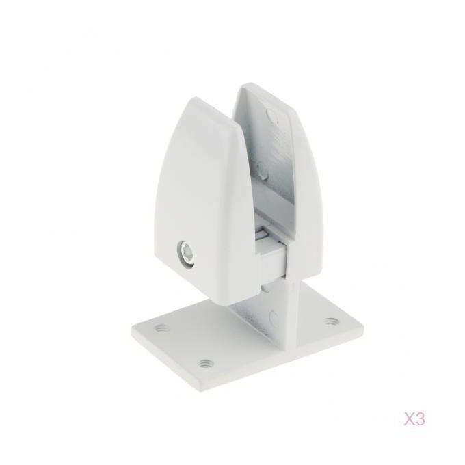 3x Aluminum Alloy Office Desktop Screen Partition Shelf Clamp Support