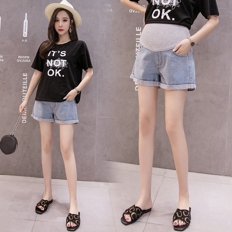 Maternity New Hole Short Pants Pregnancy Safety Shorts Pregnant Jeans Shorts