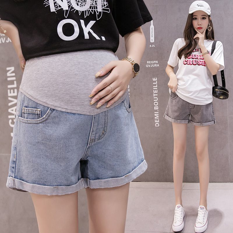 Maternity New Hole Short Pants Pregnancy Safety Shorts Pregnant Jeans Shorts