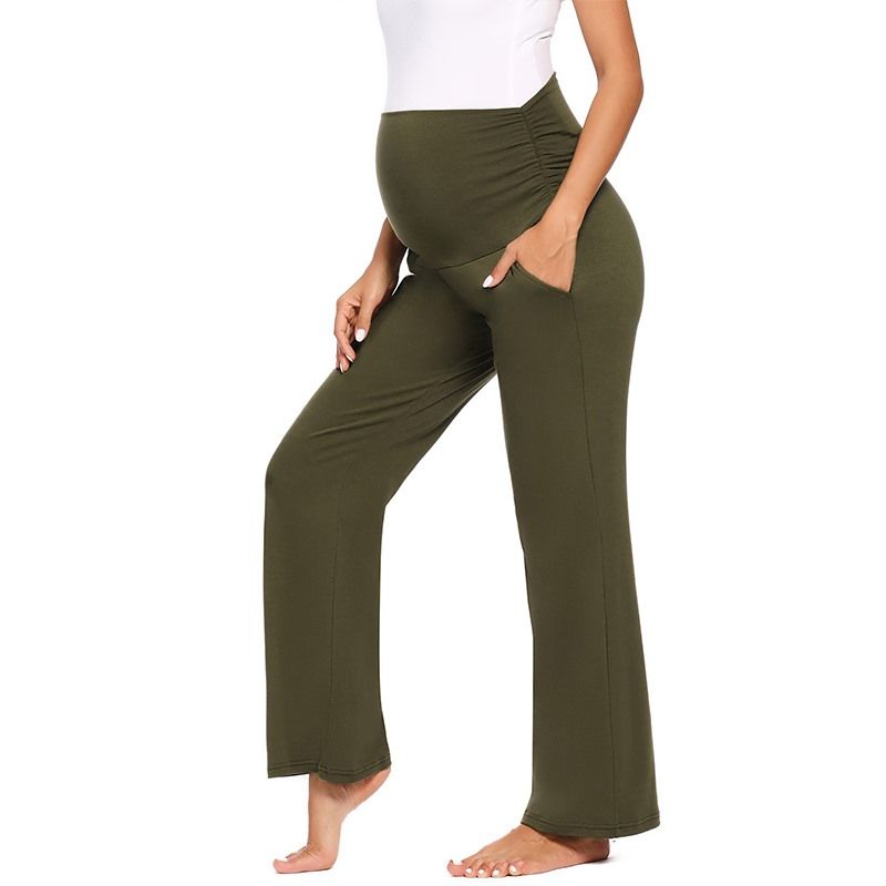 Women Maternity Pants Stretch Comfy Lounge Pants Wide/Straight Versatile