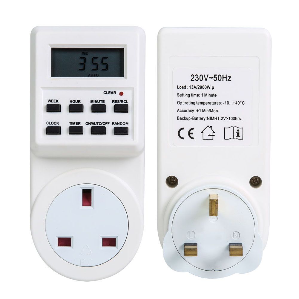 British Standard Smart Timer Switch Socket Timer
