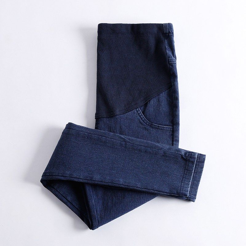Autumn And Winter Pregnant Women Denim Trousers Pregnant Women Feet Pants Jeans