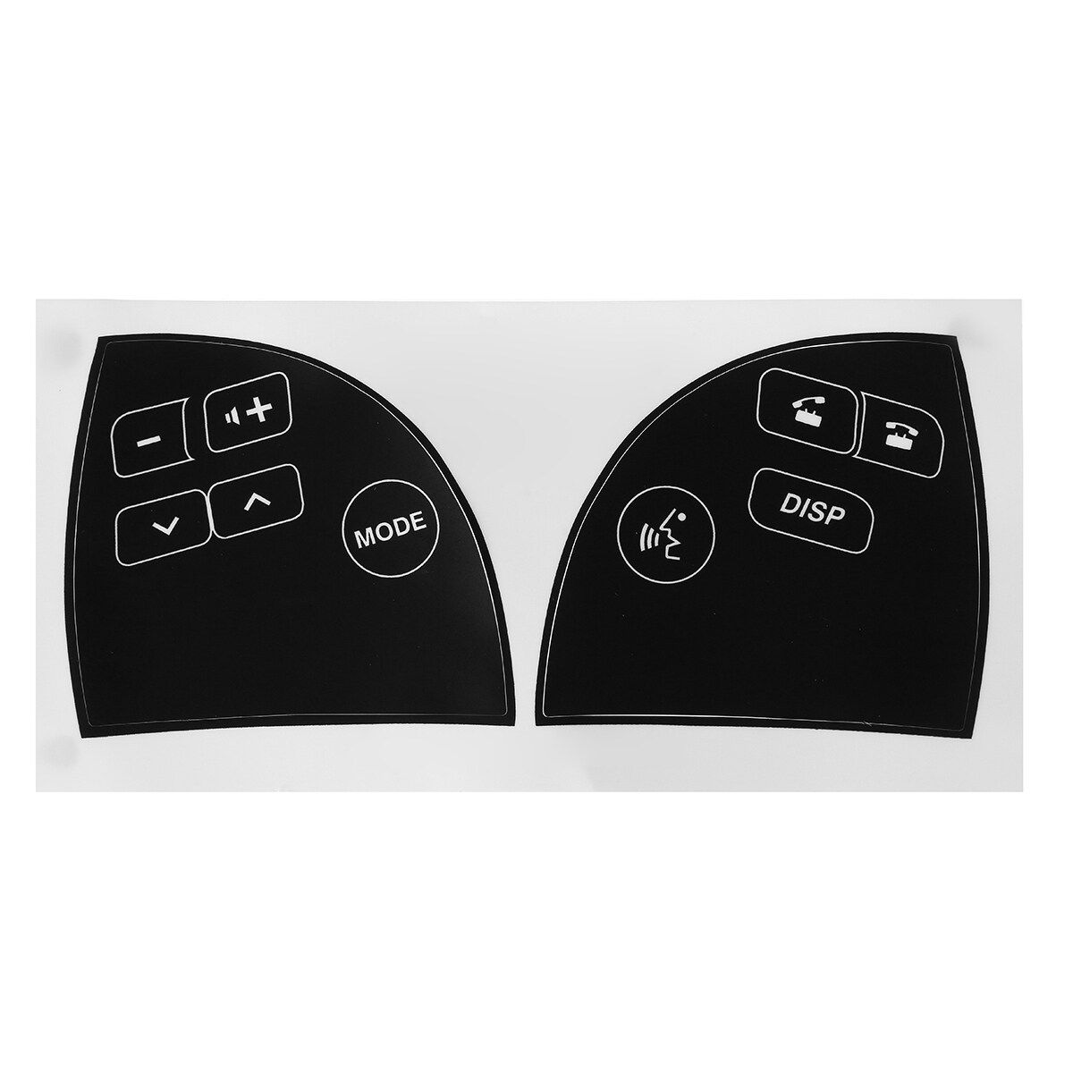 1PCS Matte Black Steering Wheel Button Repair Decals Stickers For Lexus ES350 2007-2012