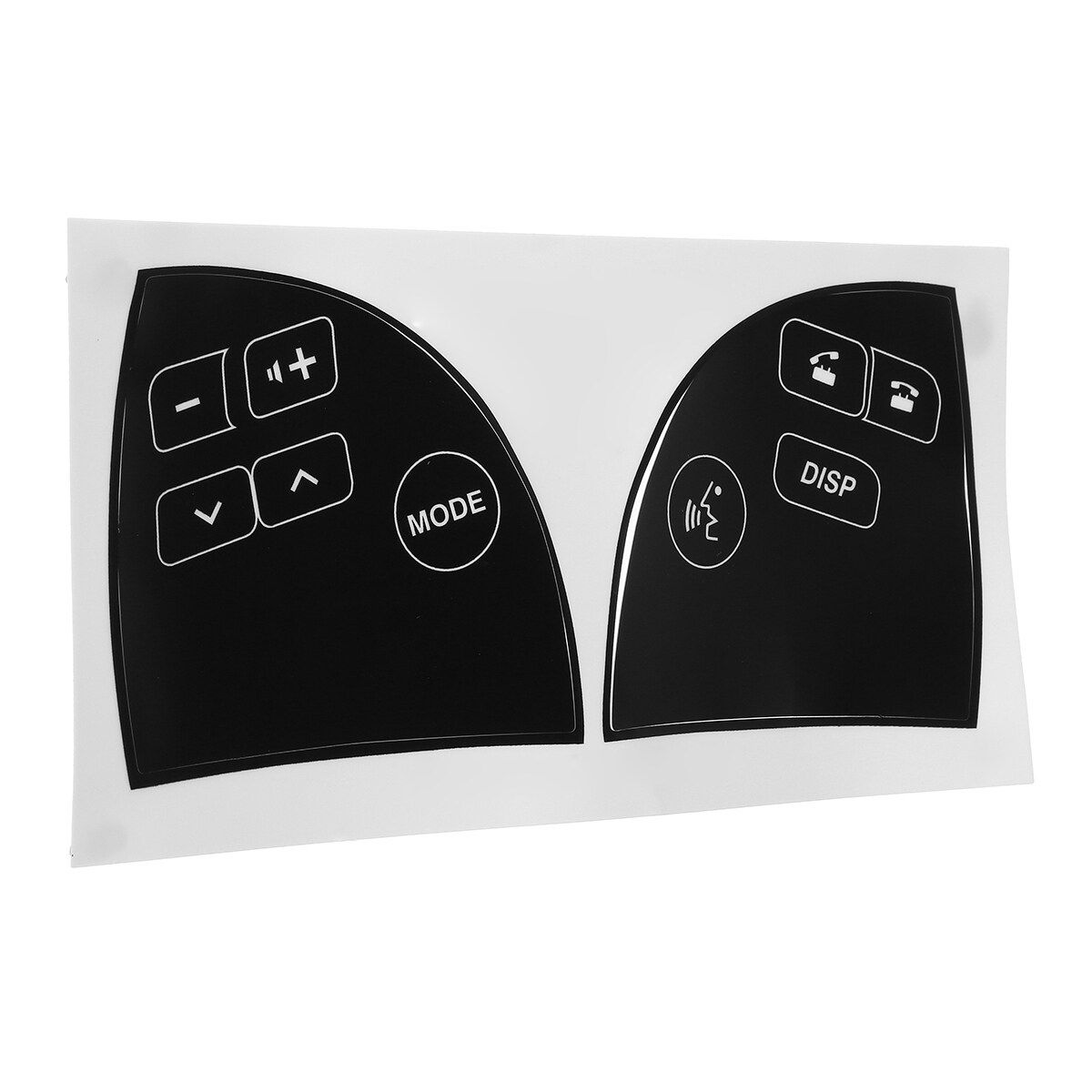 1PCS Matte Black Steering Wheel Button Repair Decals Stickers For Lexus ES350 2007-2012