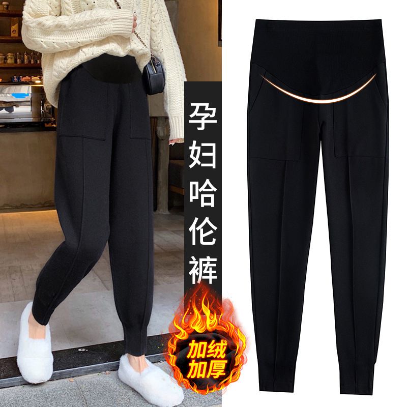 Women Warm Winter Maternity Clothes Thickening Pregnancy Trousers Clothing