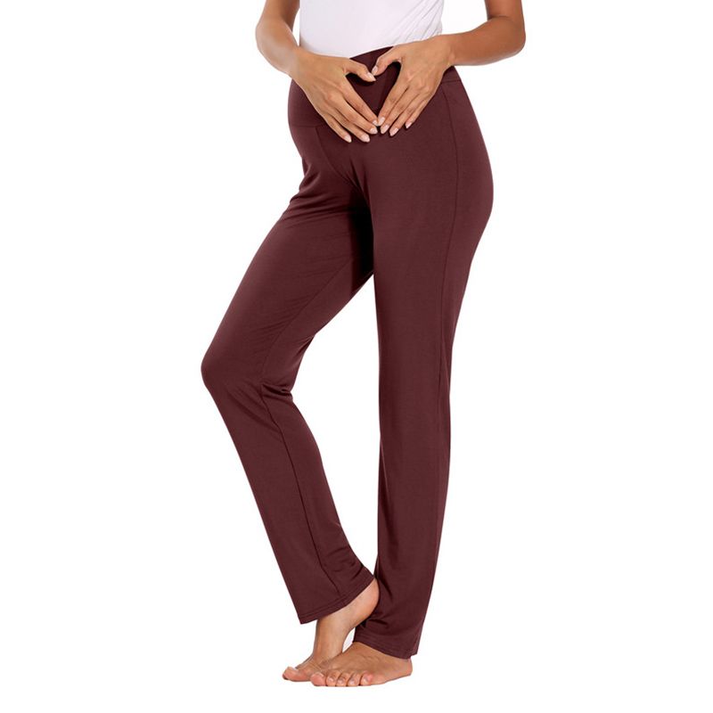 Women Maternity Active Pants Drawstring Yoga Joer Workout Pregnancy Sportwear