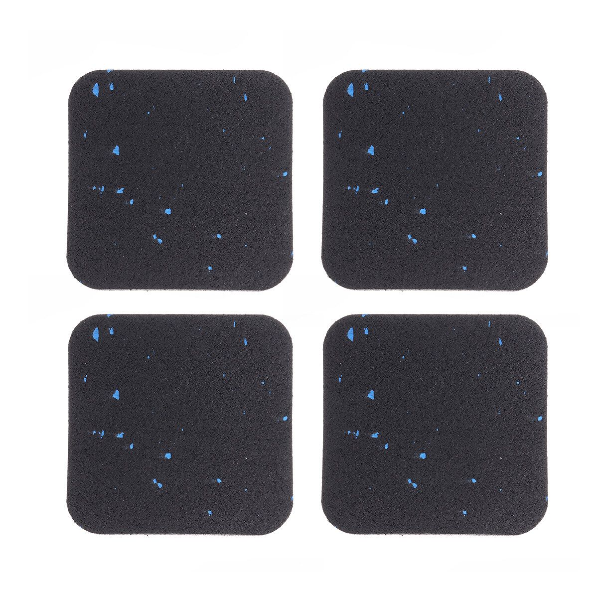 4Pcs/6Pcs Shock Absorbing Waterproof Non-Slip Rubber Pad Fitness 1.0Ply/1.9Ply Thickened Sound Insulation Rubber Cushion Home Treadmill Mat Exercise Mat 4Pcs 1.9ply