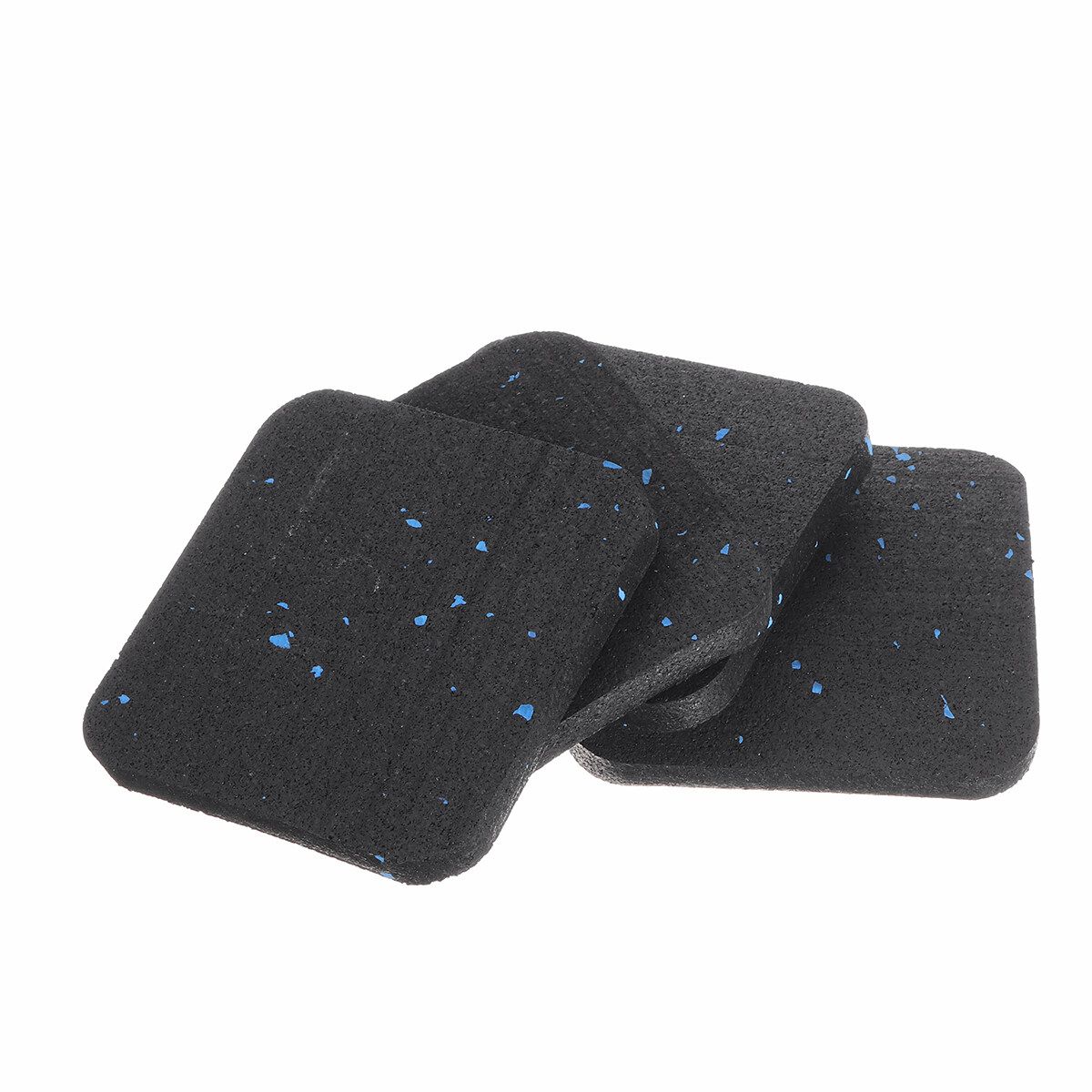 4Pcs/6Pcs Shock Absorbing Waterproof Non-Slip Rubber Pad Fitness 1.0Ply/1.9Ply Thickened Sound Insulation Rubber Cushion Home Treadmill Mat Exercise Mat 4Pcs 1.9ply