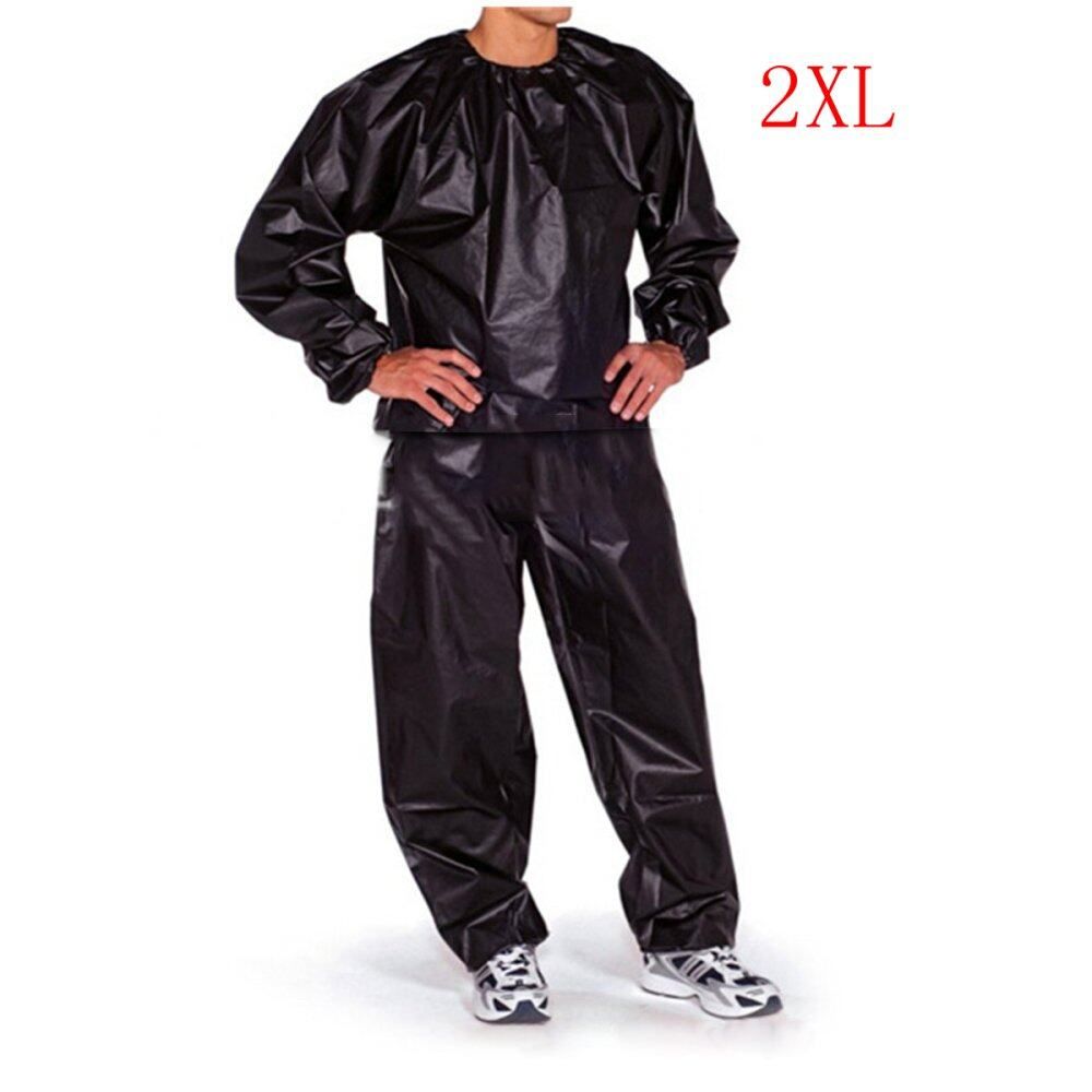 Fitness Loss Weight Sweat Suit Sauna Suit Exercise Gym Size 4XL Black Black 4XL