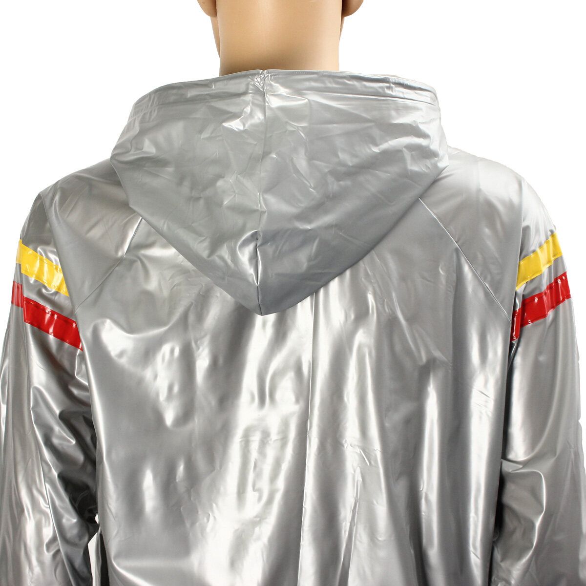 Heavy Duty Weight Loss Slim Sweat Exercise Gym Fitness Sauna Suit Hoodie XL Silver Silver XL