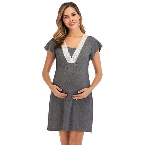 Maternity Robe For Hotal Nightgown Pregnant Women Nursing
