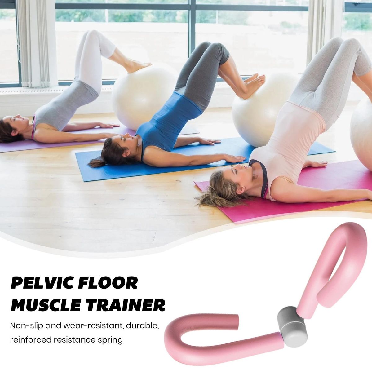 Leg Muscle Trainer Leg Thigh Hip Strengthening Device Pink