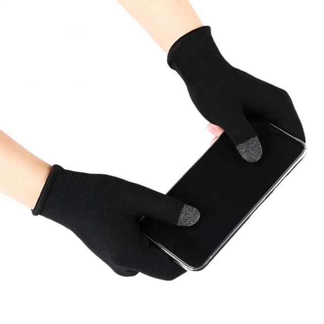 2PCS=1Pair Mobile Gaming Gloves For Gamer Sweatproof Anti_slip Touch Screen Game Finger Sleeve Breathable Mobile Gaming Gloves(#Gloves)