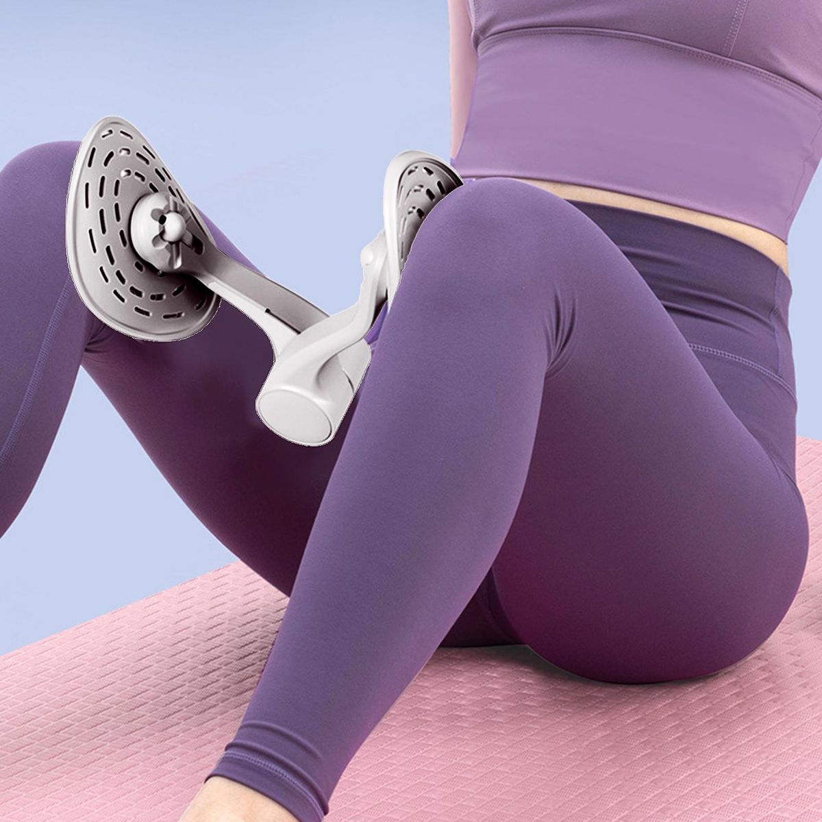 Leg Clamp Exerciser Women Beauty Leg Muscle Trainer Grey
