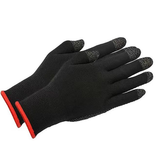 2pcs Gloves Sweat Proof Non_Scratch Sensitive Touch Screen Gaming Finger Thumb Sleeve Gloves For PUBG Hand Cover Game Controller(#White)