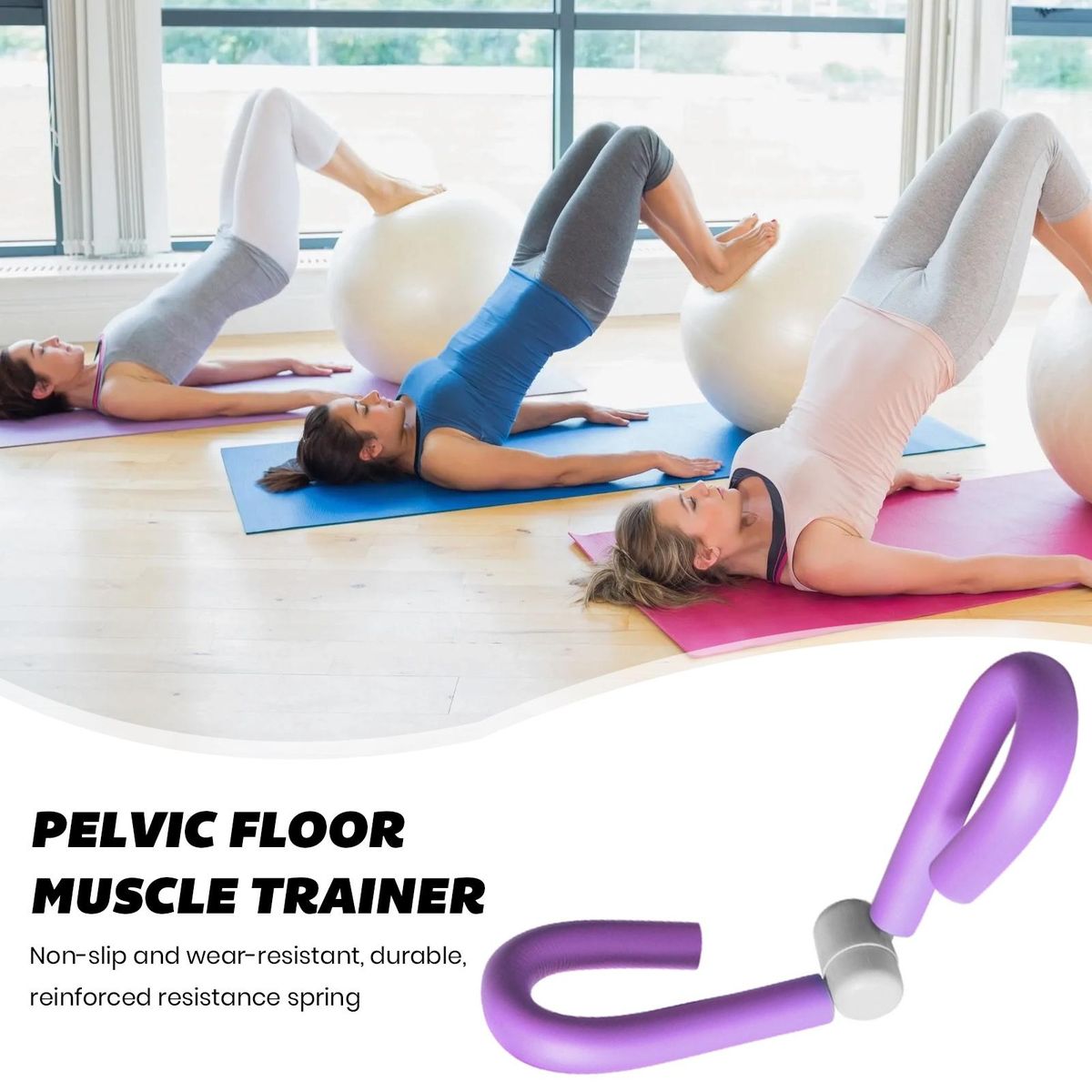 Leg Muscle Trainer Leg Thigh Hip Strengthening Device Purple