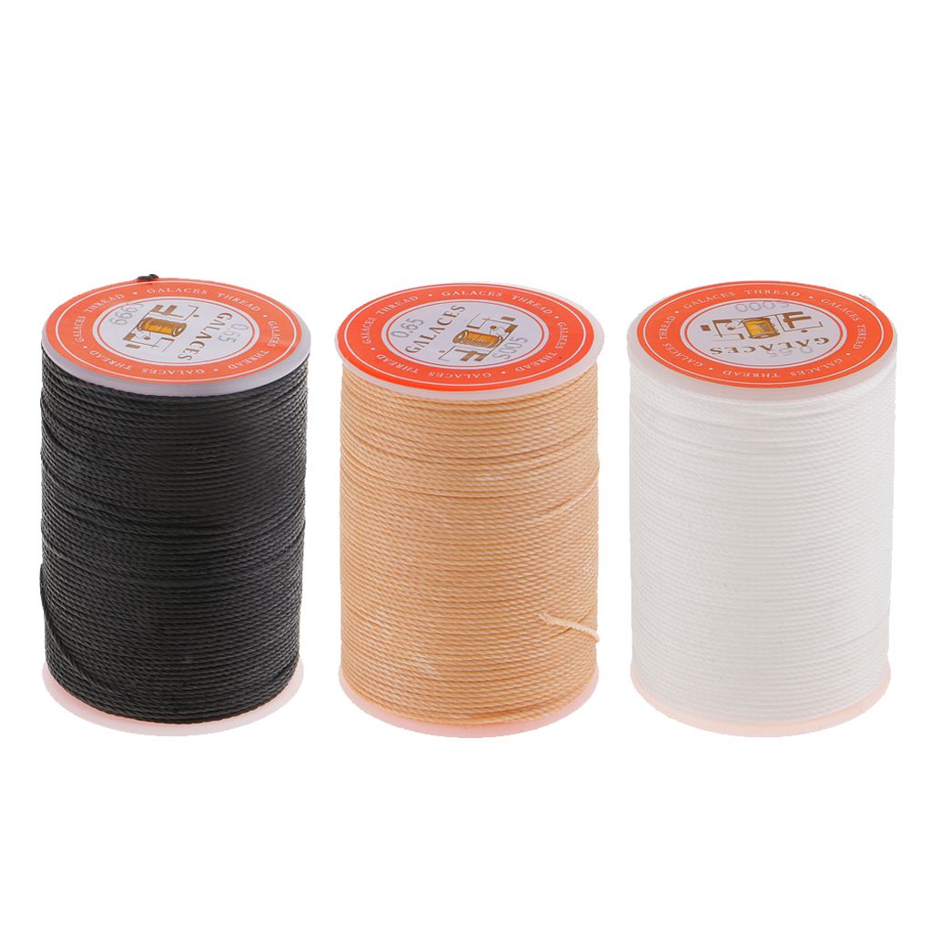 3 Set Waxed Thread String Cord Polyester Stitching For Leather Shoes
