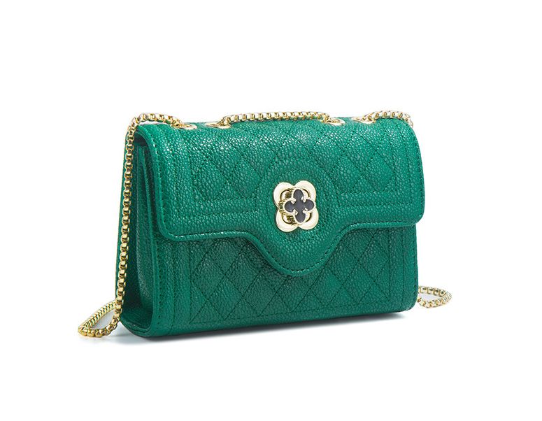 Beautiful Solid Spacious PU Leather Female Handbag.Green