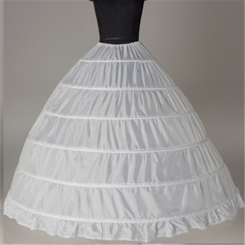 Lace Edge 6 Hoop Petticoat Underskirt For Ball Gown Wedding