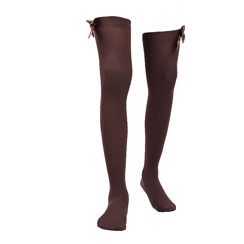Hot Steps Over The Knee Satin Bow Socks