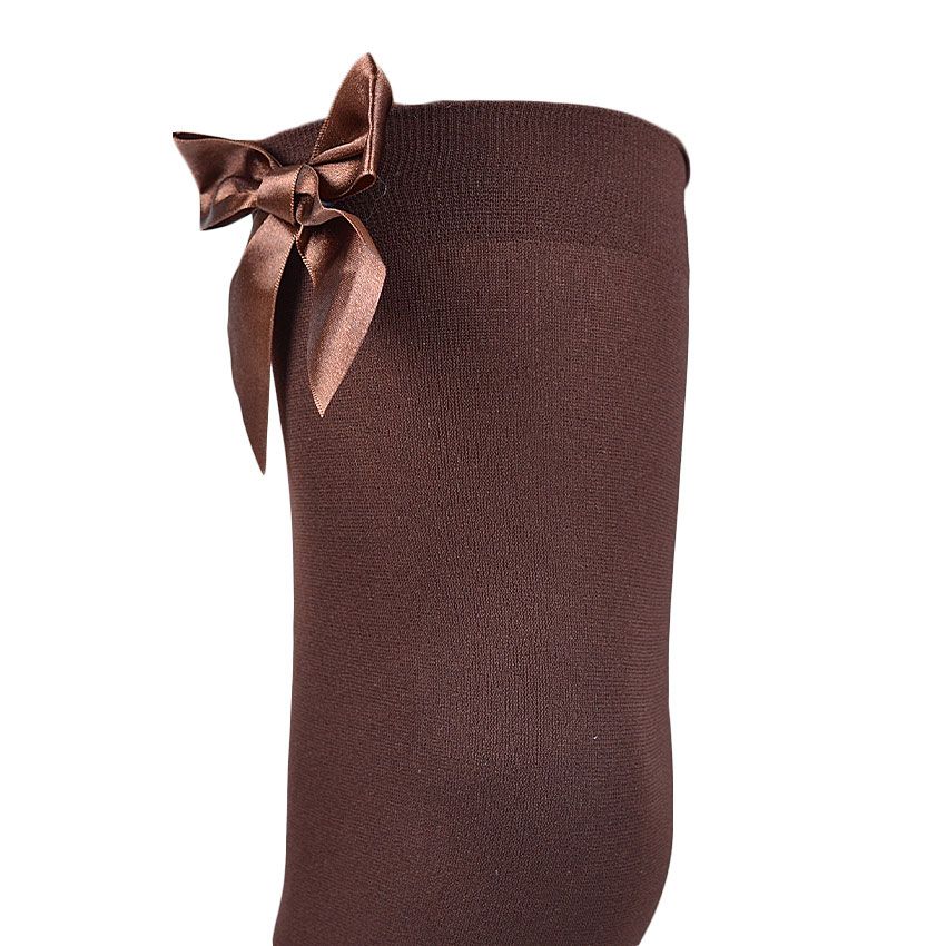Hot Steps Over The Knee Satin Bow Socks