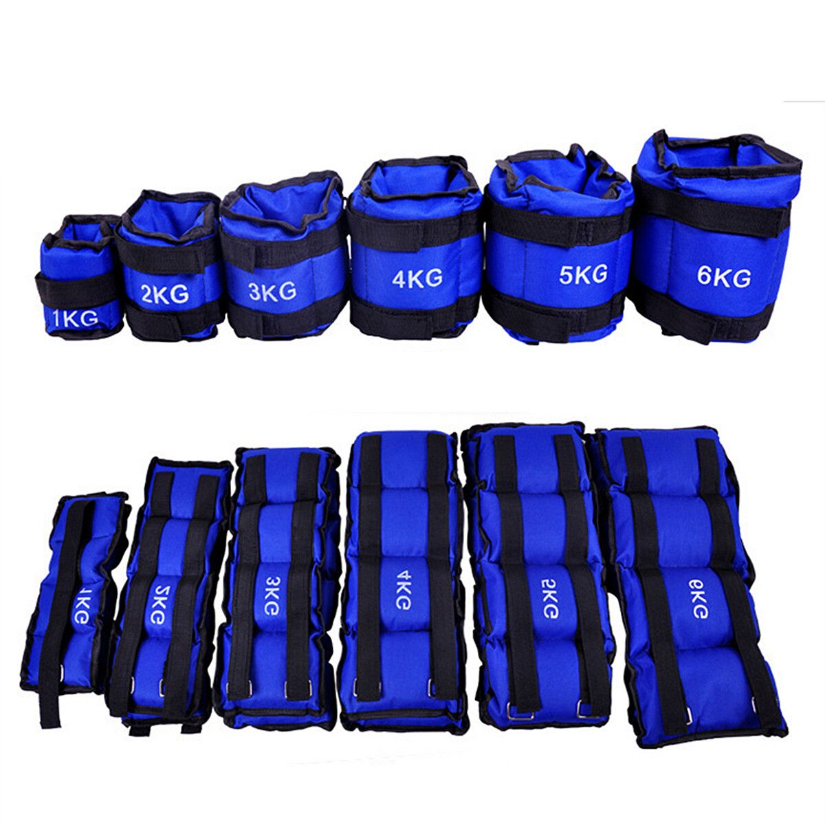 2PCS Wrist Ankle Weights Adjustable Leg Straps Running Boxing Braclets Training Fitness Gym 1kg