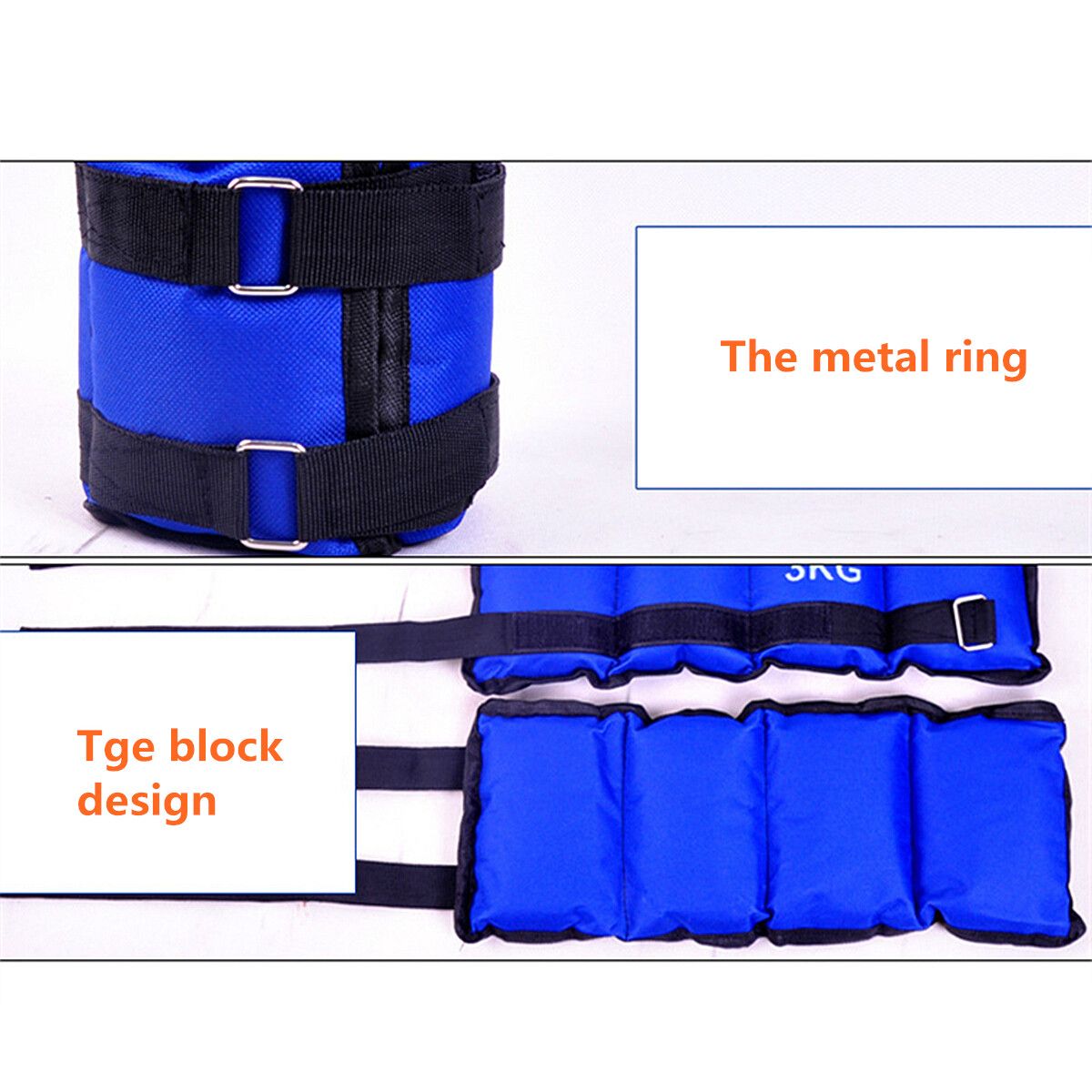 2PCS Wrist Ankle Weights Adjustable Leg Straps Running Boxing Braclets Training Fitness Gym 1kg