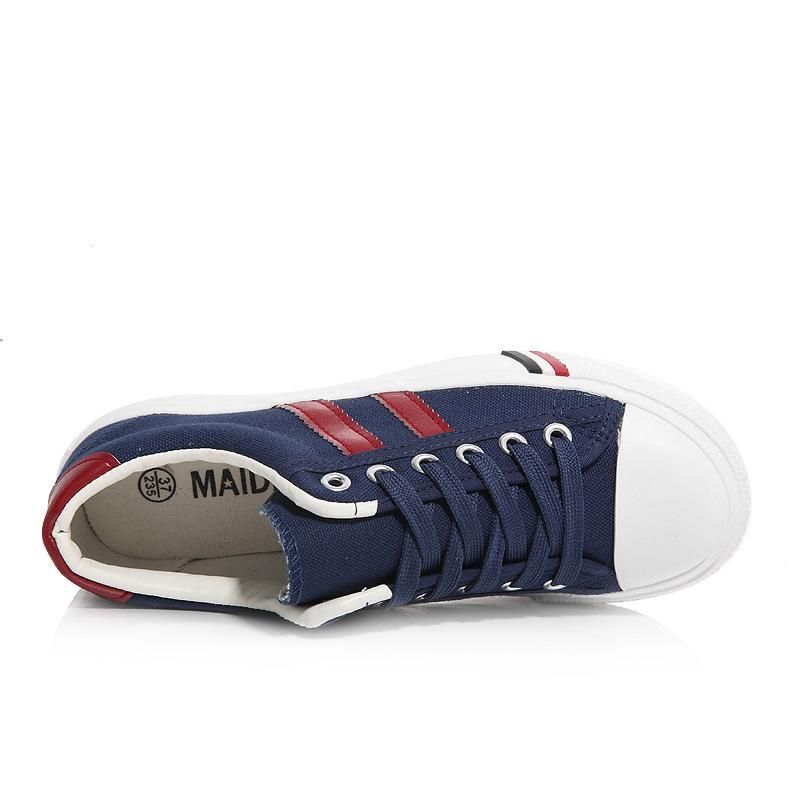 Korean version of fashionable low top couple canvas shoes, Korean version of trendy shallow cut flat