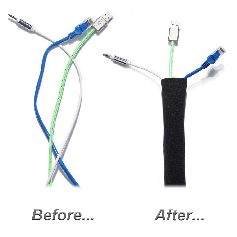 Cable Concealer Management Sleeve Wire Organizer For TV