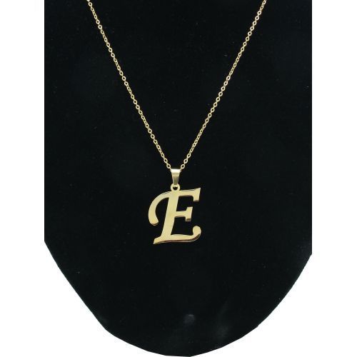 Letter E Pendant, Earrings And Necklace