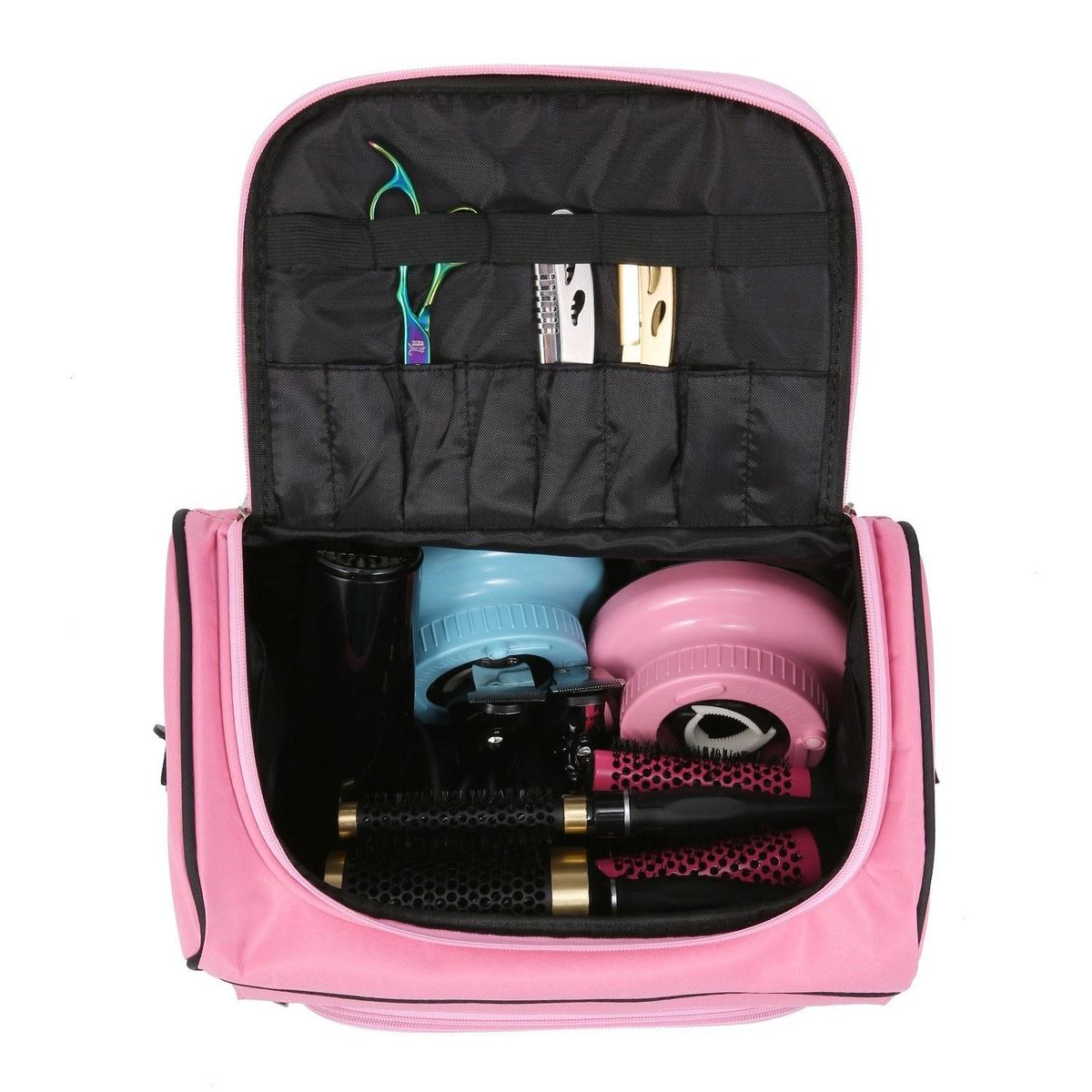 Hair Scissor Bag Salon Barber Handbag Hairdressing Comb Tools Bag Makeup Storage Bag Travel Hair styling Carrying Case with Shoulder Strap