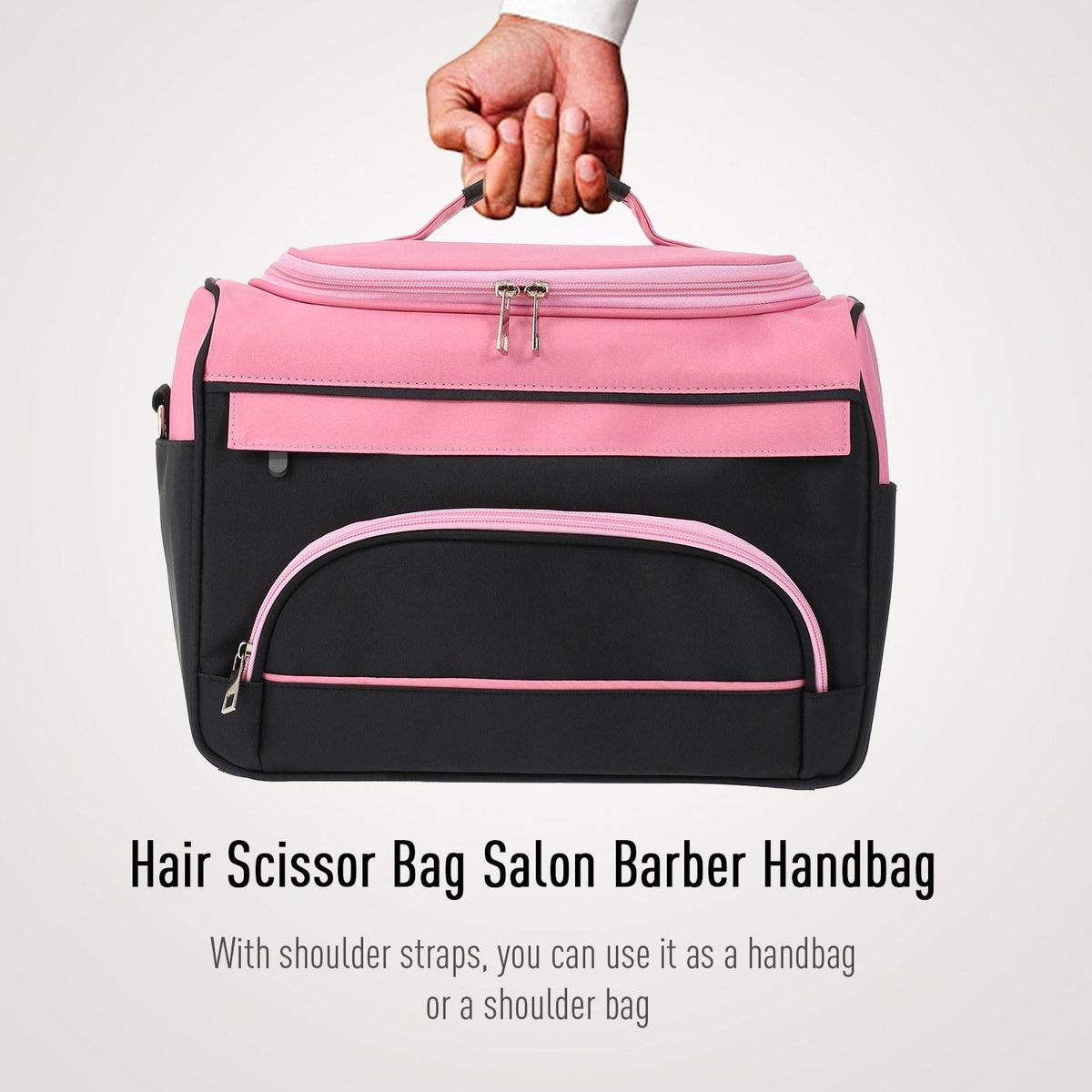 Hair Scissor Bag Salon Barber Handbag Hairdressing Comb Tools Bag Makeup Storage Bag Travel Hair styling Carrying Case with Shoulder Strap