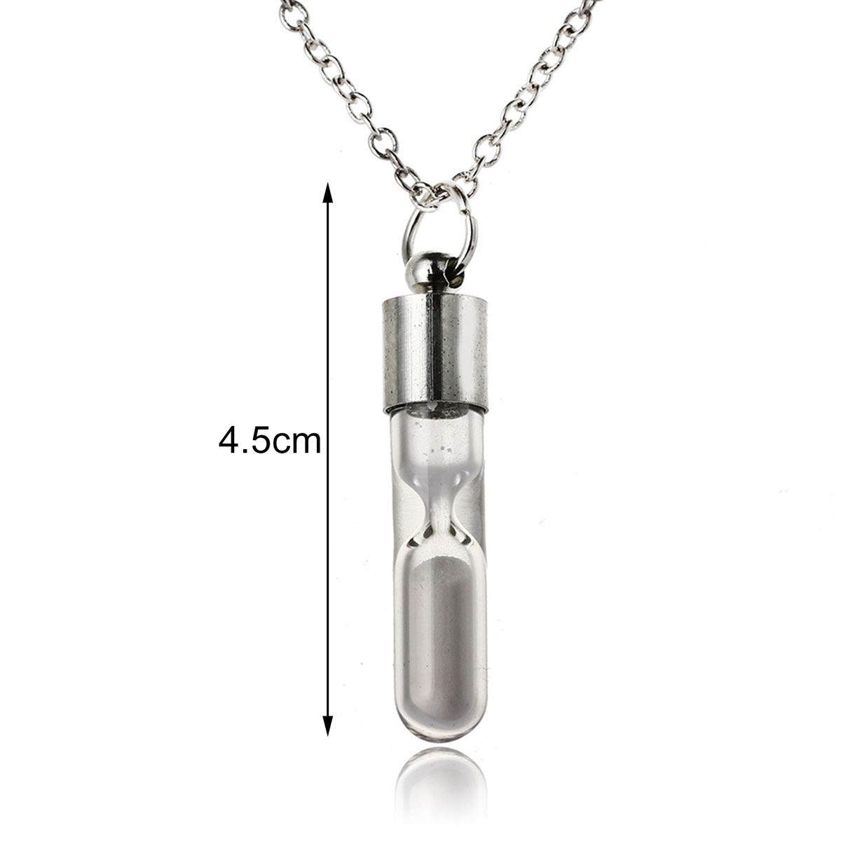 Glowing Necklace Hourglass Luminous Glass Adjustable-Blue