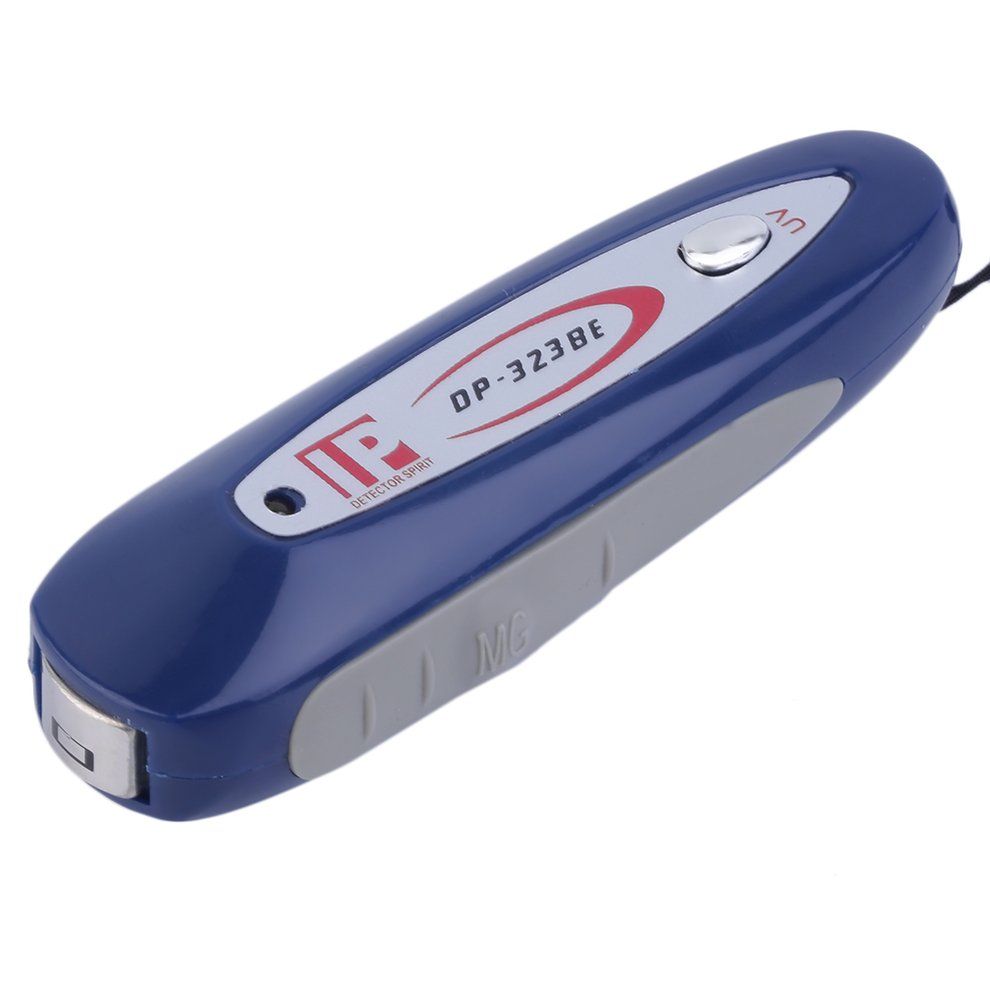 Mini 2 In 1 UV Currency Money Note Detector Counterfeit Checker With Lanyard Blue